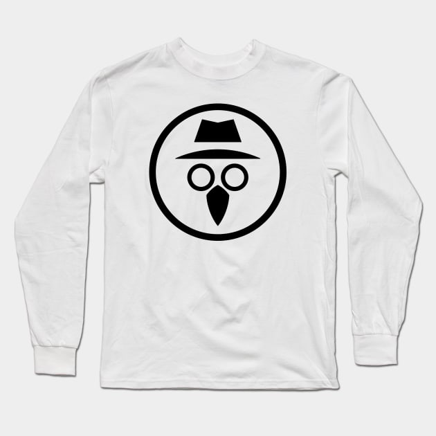 Plague Doctor Icon (Black) Long Sleeve T-Shirt by inotyler